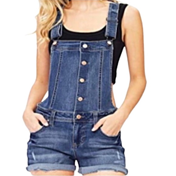 Celebrity Pink Pants - Celebrity Pink Stretch Distressed Denim Shorts Overalls Size Medium